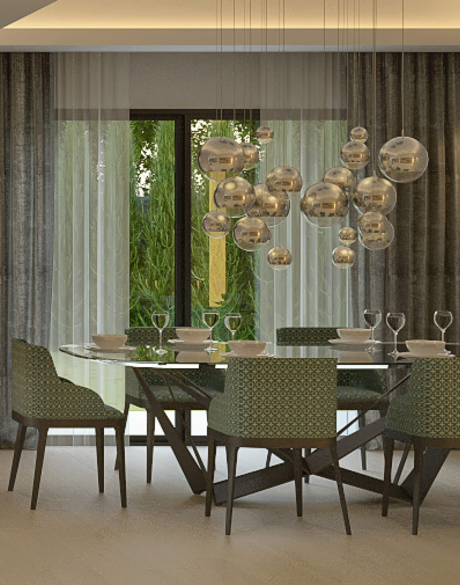 Modern Holiday Home dining room