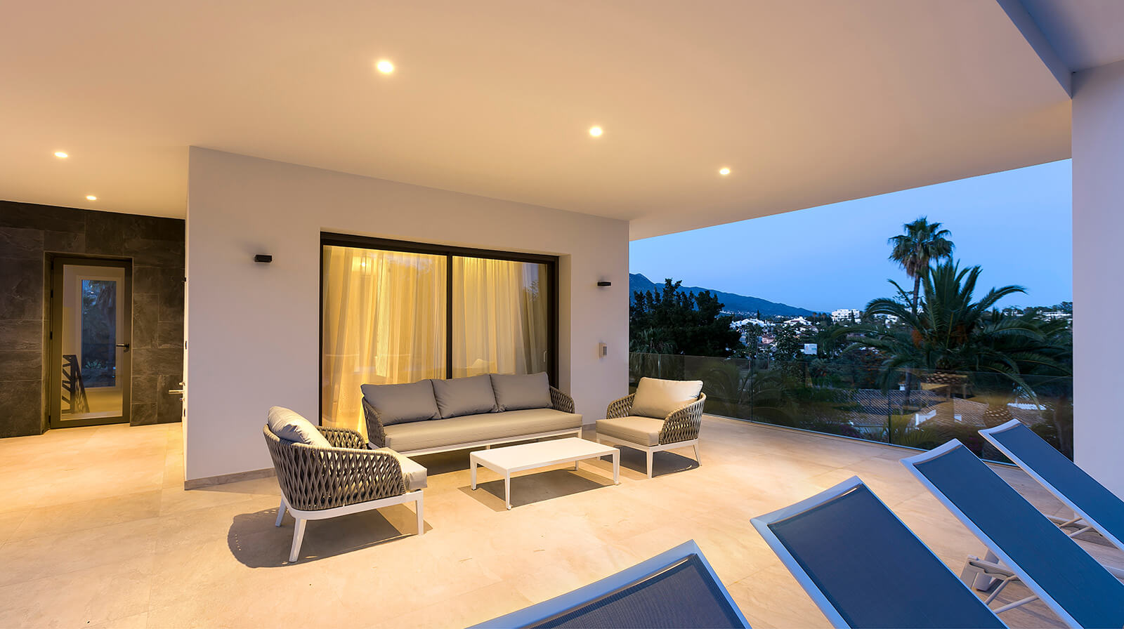 Private Family Villa terrace sitting area