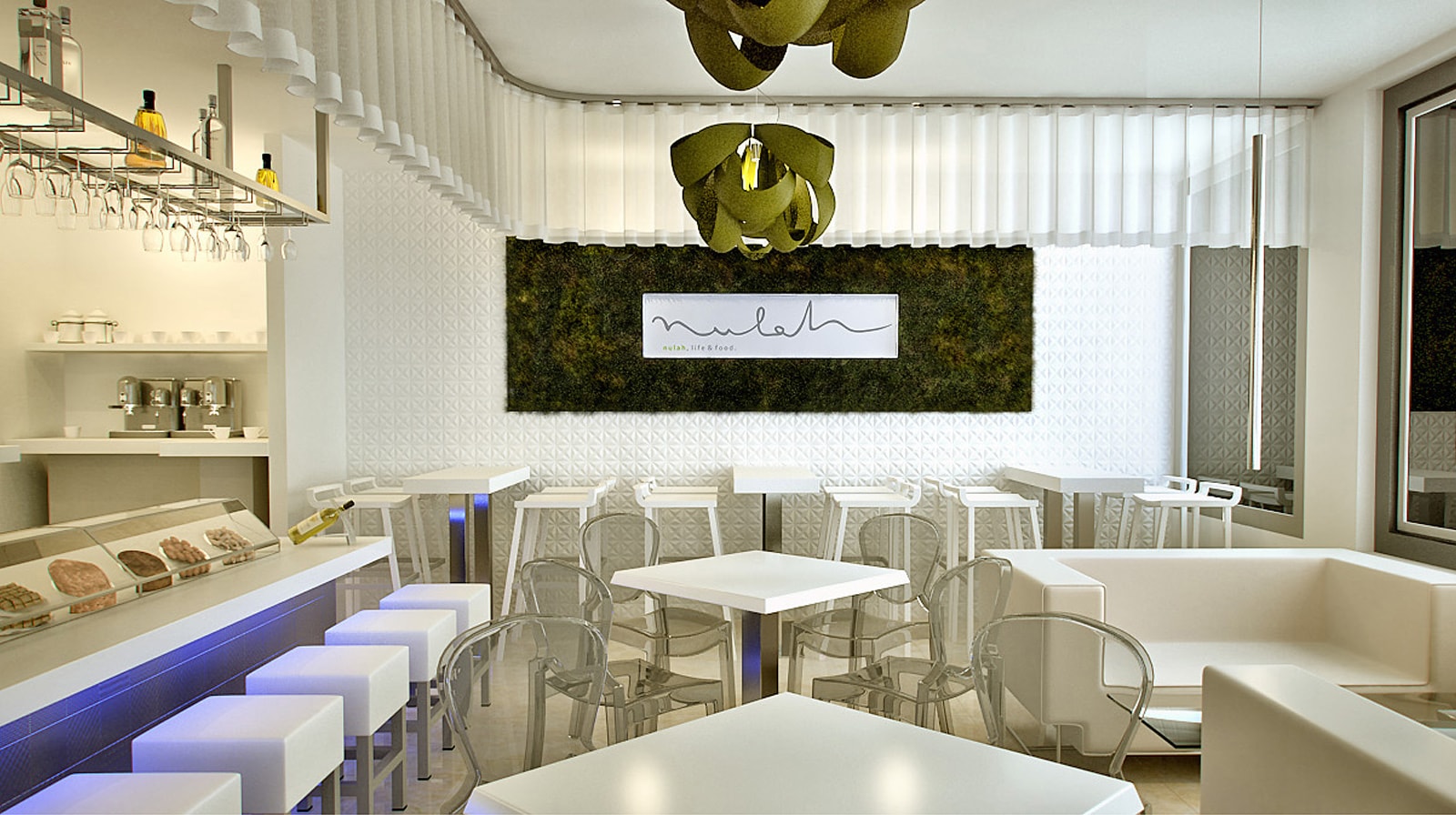 Mulah Cafe interior wall sign