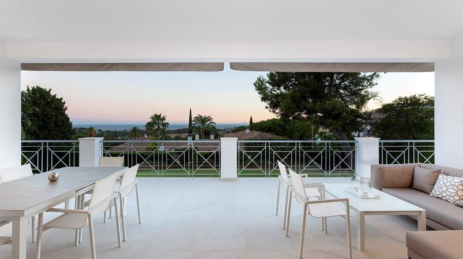 Coastal Mediterranean Villa terrace