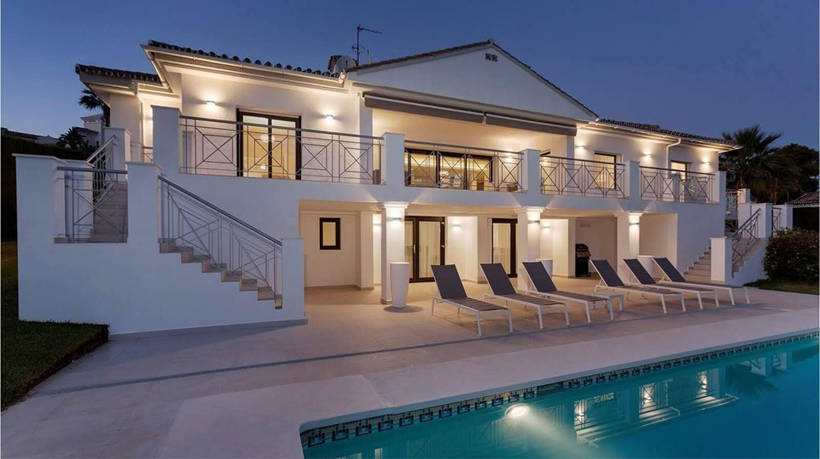Coastal Mediterranean Villa exterior pool terrace
