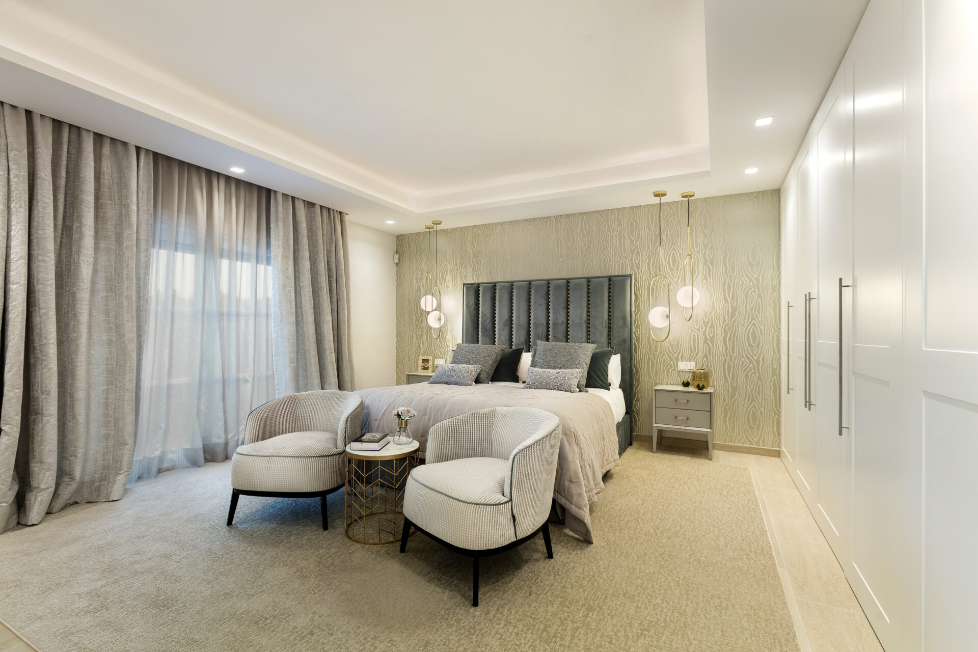 Modern Andalusian Villa Master Bedroom
