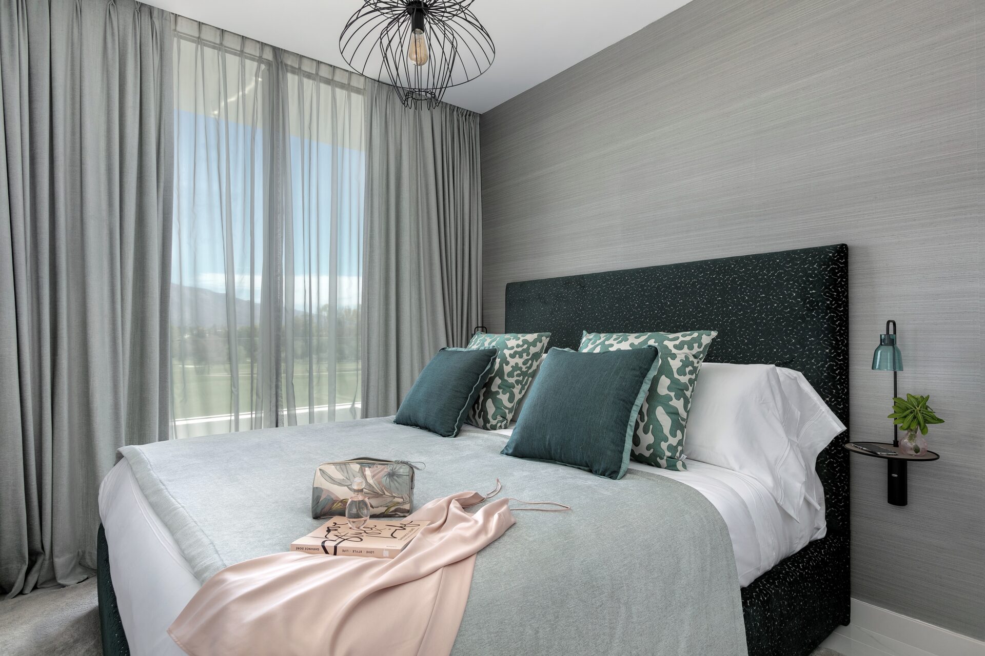 Luxury Penthouse Apartment Emerald Green Bedroom